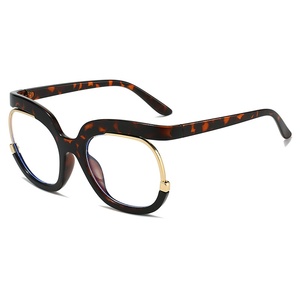 Lunettes optiques anti-lumière bleue à monture intégrale, grande taille, tendance européenne et américaine, pour femmes, géométriques, blanc et vert - Product Image 6