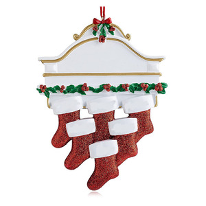 Calcetines Navideños <span class=keywords><strong>de</strong></span> Resina Más Vendidos <span class=keywords><strong>de</strong></span> Zibi Amazons, Placas con Nombres <span class=keywords><strong>de</strong></span> Familia, Colgantes DIY, Decoraciones para Árboles - Product Image 5