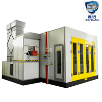 Cabine de peinture à pulvérisation automatique à chauffage électrique écologique - Cabine de peinture à haute efficacité avec système de filtration d'air 18KW 220V/380V