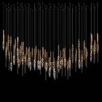 Hôtel de luxe Chambre Salon Escalier Lustre Design Moderne Lumière Verre Tige Salle À Manger Lustre LED Cristal