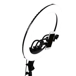 Éclairage <span class=keywords><strong>Ring</strong></span> <span class=keywords><strong>light</strong></span> à Led 18 pouces avec trois supports pour téléphone portable, lumière pour Studio Photo, beauté - Product Image 2