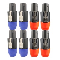 Adaptateur Câble Audio Fiche 4 Broches Connecteur Speakon Xlr Mâle Femelle pour Microphone ou Application d'Alimentation Système Stéréo