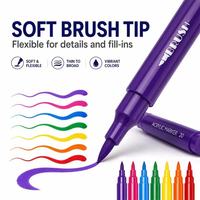 Vente en gros de feutres acryliques à pointe souple pour enfants, en tissu croisé, pour le dessin et le gribouillage des étudiants