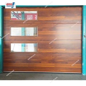 Porte de <span class=keywords><strong>garage</strong></span> sectionnelle automatique en acier, design moderne, durable, faible entretien, fonctionnement facile, isolée - Product Image 3
