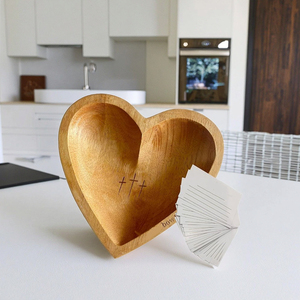<span class=keywords><strong>Bol</strong></span> de pâte de prière en bois en forme de coeur Cadeaux religieux chrétiens pour hommes femmes pour les célébrations d'anniversaire de Pâques-pour les mamans et les papas - Product Image 3