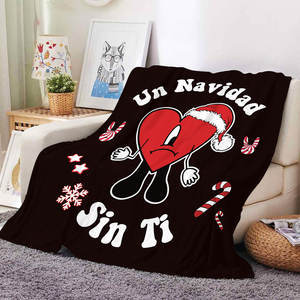 Manta personalizada <span class=keywords><strong>de</strong></span> <span class=keywords><strong>Bad</strong></span> <span class=keywords><strong>Bunny</strong></span>, manta con estampado <span class=keywords><strong>de</strong></span> sublimación, manta rosa <span class=keywords><strong>de</strong></span> poliéster con pintura <span class=keywords><strong>de</strong></span> dibujos animados - Product Image 2