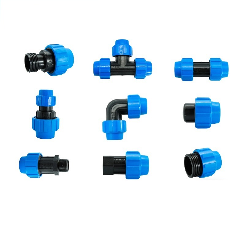 Высокое качество 90 градусов HDPE компрессионный локоть садовый оросительный фитинг трубы полив и оросительный инструмент