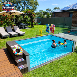 Outdoor Ground Fiberglass Swim Spa Pool-UV Corrosion Resistant Customizable Capacity Ready-to-Use Cold Plunge Recovery Pool - Product Image 2