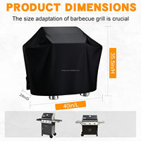 Housse de protection pour barbecue, imperméable, résistante aux UV, pour extérieur