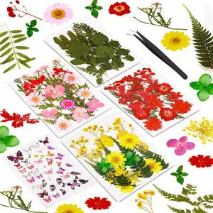 Wholesale Customized Good Quality Diy Butterfly And Flower Sticker Transparent Epoxy Stickers Set