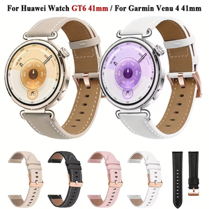 <span class=keywords><strong>Bracelet</strong></span> de <span class=keywords><strong>montre</strong></span> sport en cuir synthétique pour femmes, boucle à ardillon 18 mm/20 mm, pour montres intelligentes <span class=keywords><strong>Garmin</strong></span> - Product Image 1