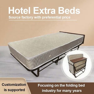 Furniture Source Factory Customized Modern Foldable <strong>Metal</strong> <strong>Bed</strong> with Soft Mattress for Hotels Guesthouses Home Living Room Use - Product Image 3