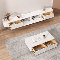 Muebles de Salón Estilo Crema, Mueble para TV Colgante de Pared, Diseño Moderno, Muebles Flotantes para TV, para Apartamentos Pequeños