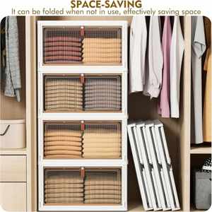 Hot Sale PP Plastic Rectangle Transparent Windows Organizers Collapsible Dustproof <b>Folding</b> Eco-Friendly Modern Shoe Rack <b>Storage</b> - Product Image 5