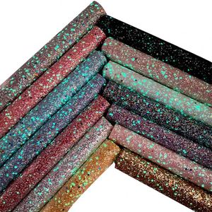 مقاس A4 و 54 بوصة (42 م) يتوهج في الظلام نسيج جلد صناعي لامع للأحذية - Product Image 2