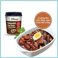 O'Food Instant BBQ Tokpokki 105g – Gâteau de riz coréen savoureux et fumé en coupelle, repas rapide, collation, vente en gros, emballage carton 2026