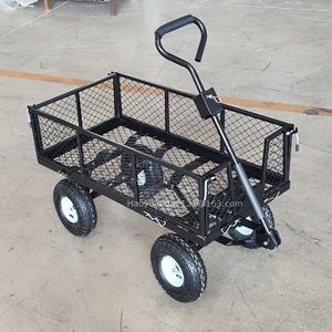 Chariot utilitaire en métal robuste OEM, 1110x520x1015mm, 4 roues, pliable, chariot à outils, chariot de jardin extérieur - Product Image 1