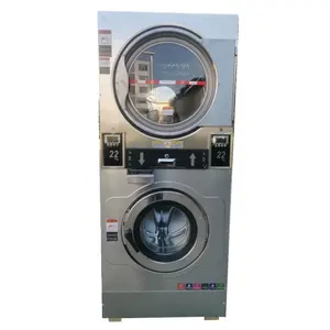 Commercial coin operated 12kg 16kg 22kg washing and drying machine washer and dryer set