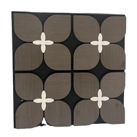 Panneau acoustique en placage de bois 3D, panneau mural insonorisant en MDF PET de qualité supérieure, grille acoustique, panneau de forme moderne TUV, design luxueux pour hôtel et bureau