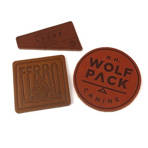 Disegno <span class=keywords><strong>di</strong></span> modo Goffratura Personalizzata <span class=keywords><strong>di</strong></span> Marca Logo Forme Anormali Vera Pelle Marrone Patch Etichette per Jeans - Product Image 4