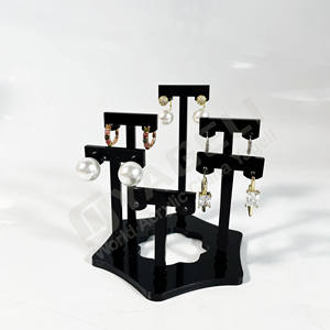Nhà máy tùy chỉnh màu đen Acrylic trang sức hiển thị đứng cho Stud Bông tai thả dangle Bông tai lưu trữ chủ hiển thị - Product Image 1