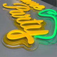 Enseigne personnalisée en lettres 3D LED en acrylique, logo en cristal rond, panneau publicitaire pour la vitrine d'un commerce, décoration
