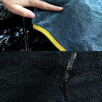 Serviette de lavage de voiture personnalisée en gros nettoyage tissu en microfibre absorption d'eau sans laisser de taches d'eau serviettes en tissu en microfibre
