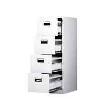 Armoire de rangement de classeur verticale en acier verrouillable pour équipement de bureau en métal avec conception anti-basculement de 3/4/5 tiroirs