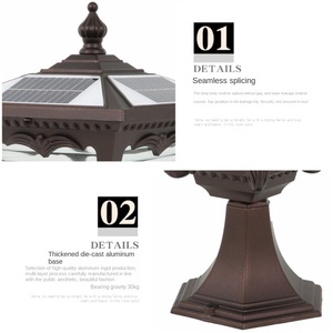 Applique murale solaire étanche extérieur nouvelle lampe de porte de terrasse de jardin chinois étanche extérieur lampe de jardin rural - Product Image 5