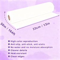 Rouleau de film de transfert DTF 13 pouces x 164 pieds, film PET mat pour imprimante directe sur film, impression sur t-shirts, vêtements, textiles