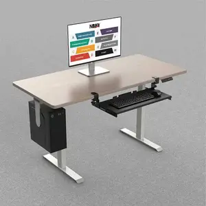 NBHY Modern Electric Rising Sit Standing Motion Desk Height Adjustable Lift Desk