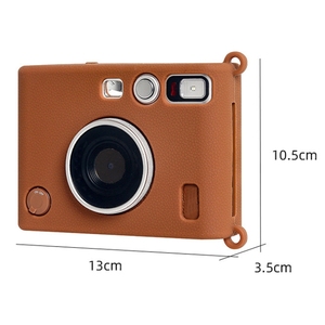 Pour Fujifilm <span class=keywords><strong>Instax</strong></span> <span class=keywords><strong>Mini</strong></span> <span class=keywords><strong>EVO</strong></span> Étui de protection souple résistant à l'usure, Couleur: Beige - Product Image 3