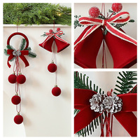 Ornement de Noël rond rouge personnalisé par sublimation, à suspendre, écologique, réutilisable, décoration de maison pour les fêtes