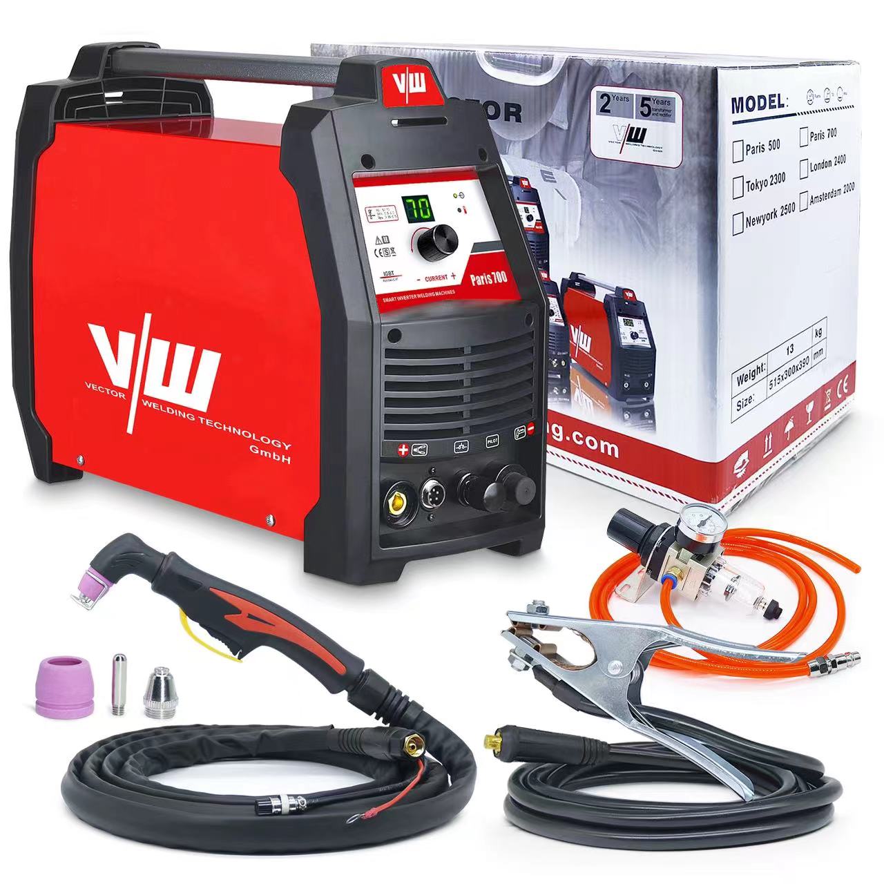 Новый плазменный резак Stahlwerk & vector LGK70 Paris 700 инвертор 400 В 6,8 кВА