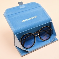 Bestpackaging Triangle Etui à Lunettes Pliant Magnétique en Velours pour Lunettes de Soleil Emballage Personnalisé pour Lunettes de Soleil avec Logo Personnalisé