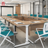 Table de formation mobile pliable LEADCOM LS-4-20BT, spécifications de projet, cadre en aluminium robuste, table de formation pour réunions de bureau commerciales