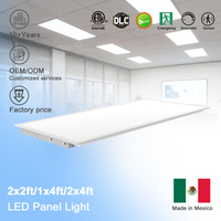 Panneau lumineux LED ETL DLC 1x4 SMD2835, lumière d'urgence sans scintillement, 5CCT sélectionnables, 3500-6500K, 36-80W, CRI élevé >80, usage commercial