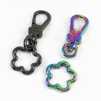 Deepeel XP230 65*21mm bricolage coloré Floral alliage porte-clés fermoirs pour sac bijoux accessoires chien boucle mousqueton pivotant homard