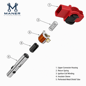 คอยล์จุดระเบิด MANER รุ่น OE 06D905115 06E905115 06F905115 06H905115 07K905715 ใช้ได้กับรถยนต์ Audi A3 A4 A5 A6 Q3 Q5 และ VW Golf - Product Image 2