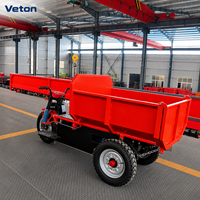 Chariot à plateforme électrique télécommandé, design compact pour les chantiers de construction, équipement de manutention de matériaux