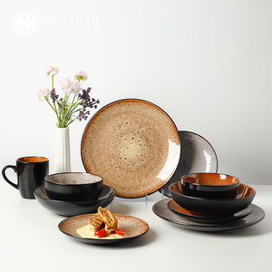 Ensemble de vaisselle en céramique de luxe turque kit d'assiette et de tasse marocaine au design moderne avec bols stockés sûrs pour le congélateur - Product Image 4