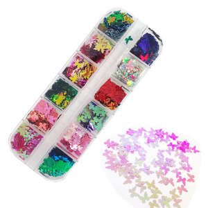 Decoración de <span class=keywords><strong>uñas</strong></span> holográfica 3D, purpurina de mariposa, novedad de <span class=keywords><strong>2021</strong></span> - Product Image 2