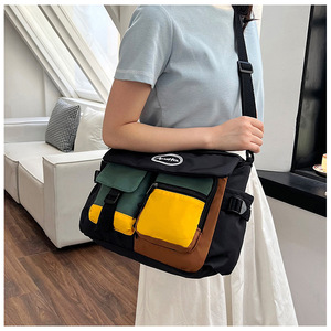 Nuova Borsa a Tracolla Trendy di Marca con Contrasti di Colore per Uomo <span class=keywords><strong>e</strong></span> Donna, Design Casual Sportivo <span class=keywords><strong>e</strong></span> Cool, Borsa in Tela Multicolore - Product Image 3