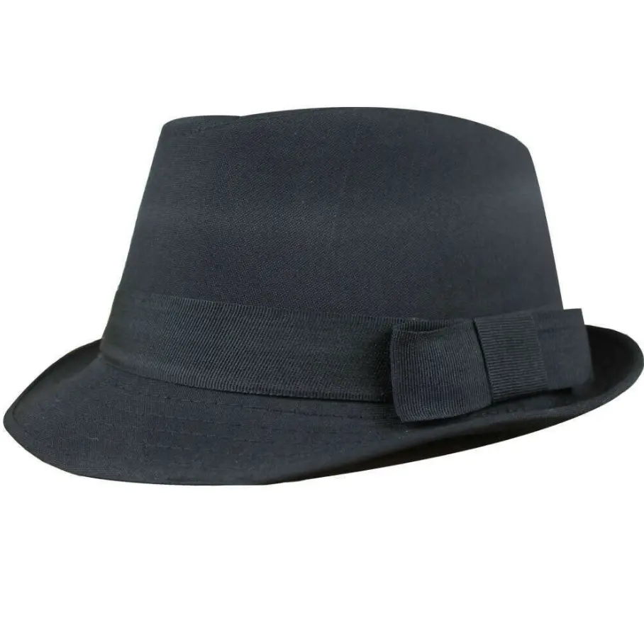 BLACK TRILBY HAT GANGSTER UNISEX CLASSIC BLUES AL CAPONE 1920S FANCY DRESS