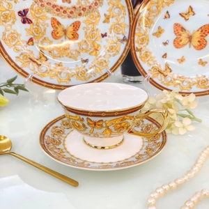 Vajillas de Porcelana Esmaltada con Patrón Animal y Relieve en Oro de 24K, Estilo Nórdico de Lujo, para Restaurantes y Hoteles, Venta al Por Mayor - Product Image 4