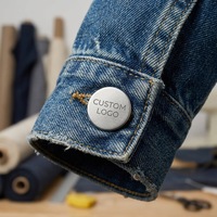 Kancing Jeans Denim Premium 20mm dengan Pelapisan Kuningan Logo Kustom, Warna Sesuai Pesanan, dan Logo Terukir untuk Celana & Rok