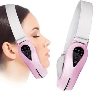 Duplo Chin Eliminator Face Lift dispositivo 4 modos com luz azul vermelha elétrica Face Lift dispositivo Massageador Facial