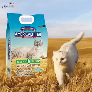 America Litter 2023 Top Seller Wheat Cat Sand Supplier OEM ODM Free Samples Cat Litter