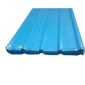 クリップロック用熱反射二重壁プラスチックコイルカラープラスチックブルー亜鉛メッキ金属段ボール屋根シート