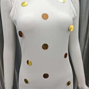 2025 nuovo <span class=keywords><strong>Design</strong></span> da donna estate Maxi abiti ecologici con ricamo pesante per feste alla <span class=keywords><strong>moda</strong></span> con paillettes lucide motivo a punti naturali - Product Image 2